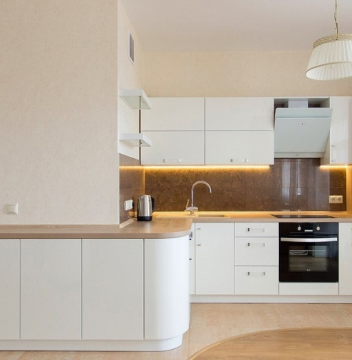 Белый кухонный гарнитур-Кухня МДФ в эмали «Модель 175»-фото8